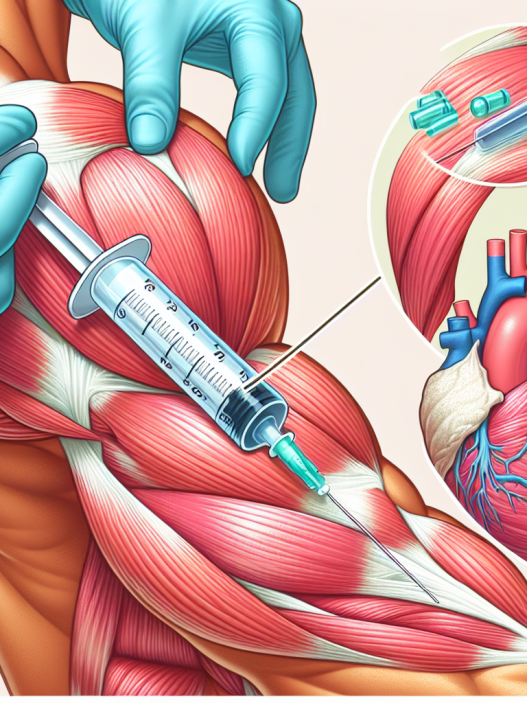 Injection d'injection d'oxymétholone sur l'épaisseur du tissu carné