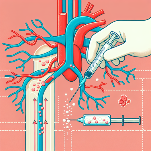 Injection de stanozolol dans le système cardiovasculaire.