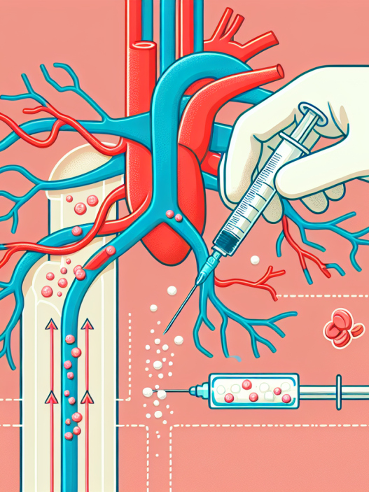 Injection de stanozolol dans le système cardiovasculaire.