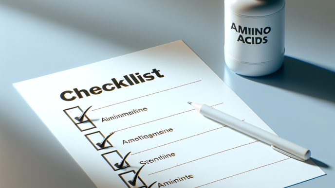 Checklist : créer une routine efficace avec acides aminés