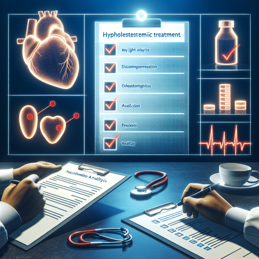 Liste de contrôle des analyses pendant le traitement hypocholestérolémiant