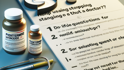 Chlorhydrate de Phentermine : discuter arrêt ou changement avec son médecin (questions utiles)
