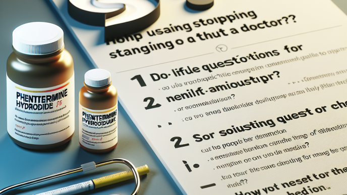 Chlorhydrate de Phentermine : discuter arrêt ou changement avec son médecin (questions utiles)