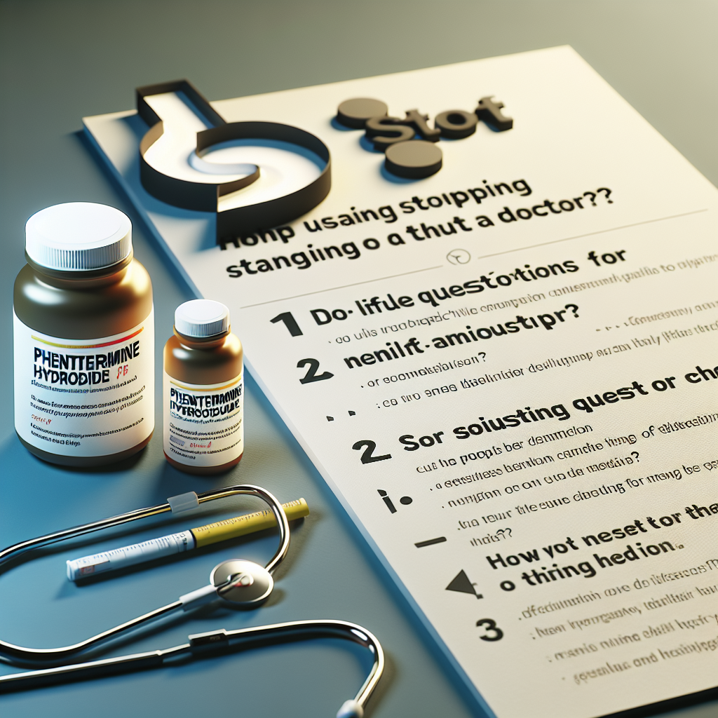 Chlorhydrate de Phentermine : discuter arrêt ou changement avec son médecin (questions utiles)